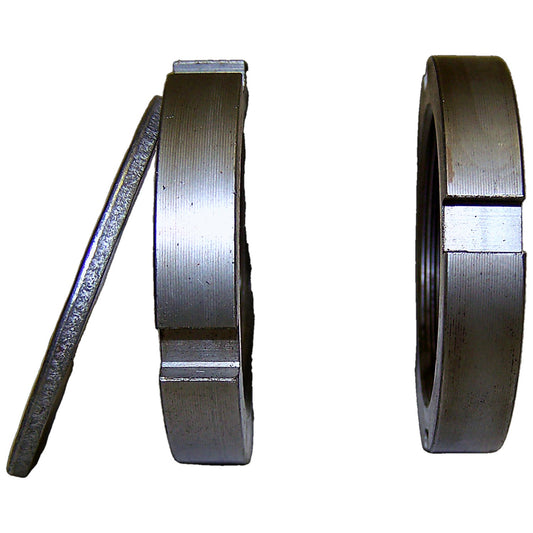 Front Spindle Nut Kit for 1974-91 SJ, J-Series (2 Spindle Nuts & 1 Lock Washer) Crown Automotive-1