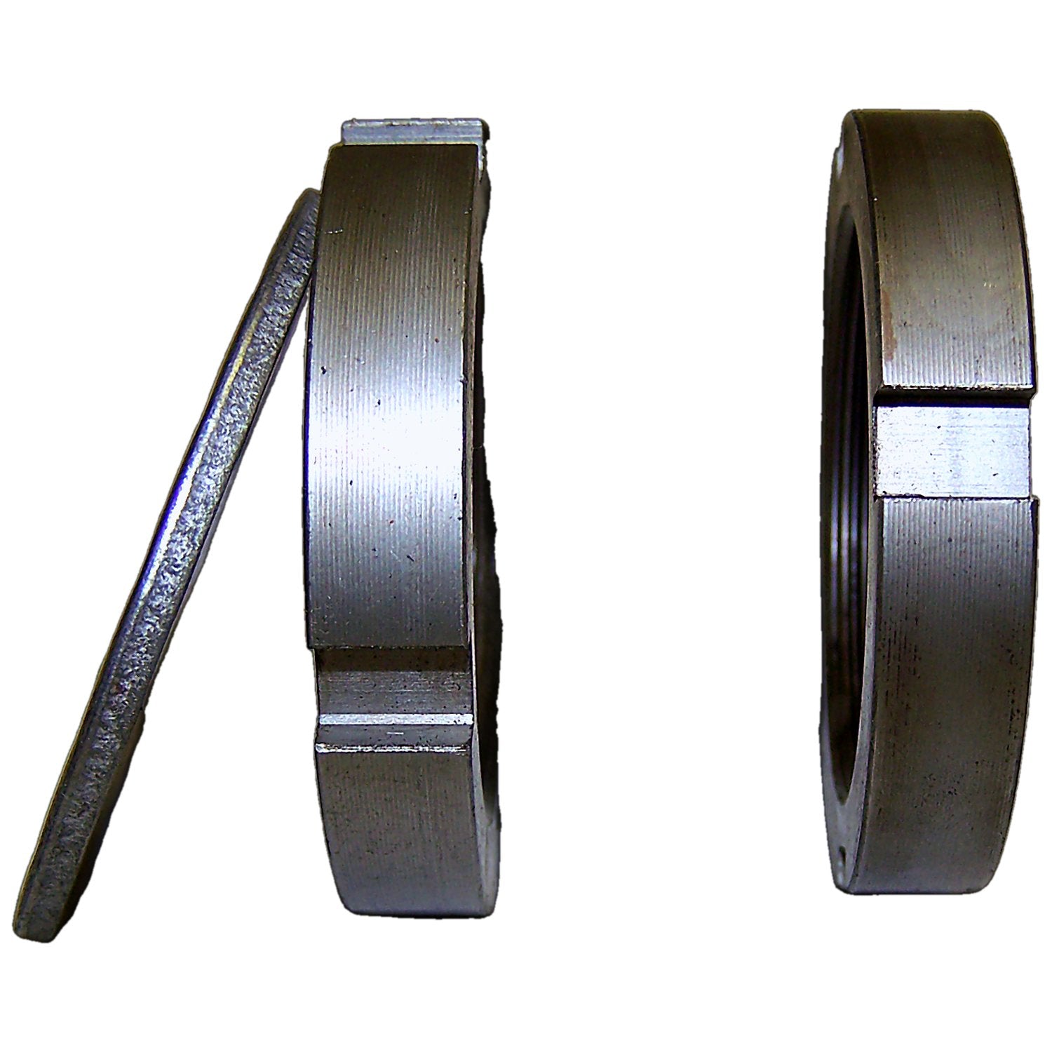 Front Spindle Nut Kit for 1974-91 SJ, J-Series (2 Spindle Nuts & 1 Lock Washer) Crown Automotive-1