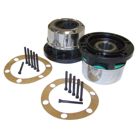Locking Hub Set for 41-71 CJs, MB, M38, M38-A1 w/ Spicer Style Axle Shafts Crown Automotive
