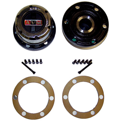 Locking Hub Set for 41-71 CJs, MB, M38, M38-A1 w/ Spicer Style Axle Shafts Crown Automotive-1