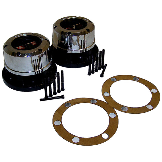 Locking Hub Set for 72-81 CJ's w/ 6-Bolt Flange Mounting for Std. 27 Spline Axle Crown Automotive-1