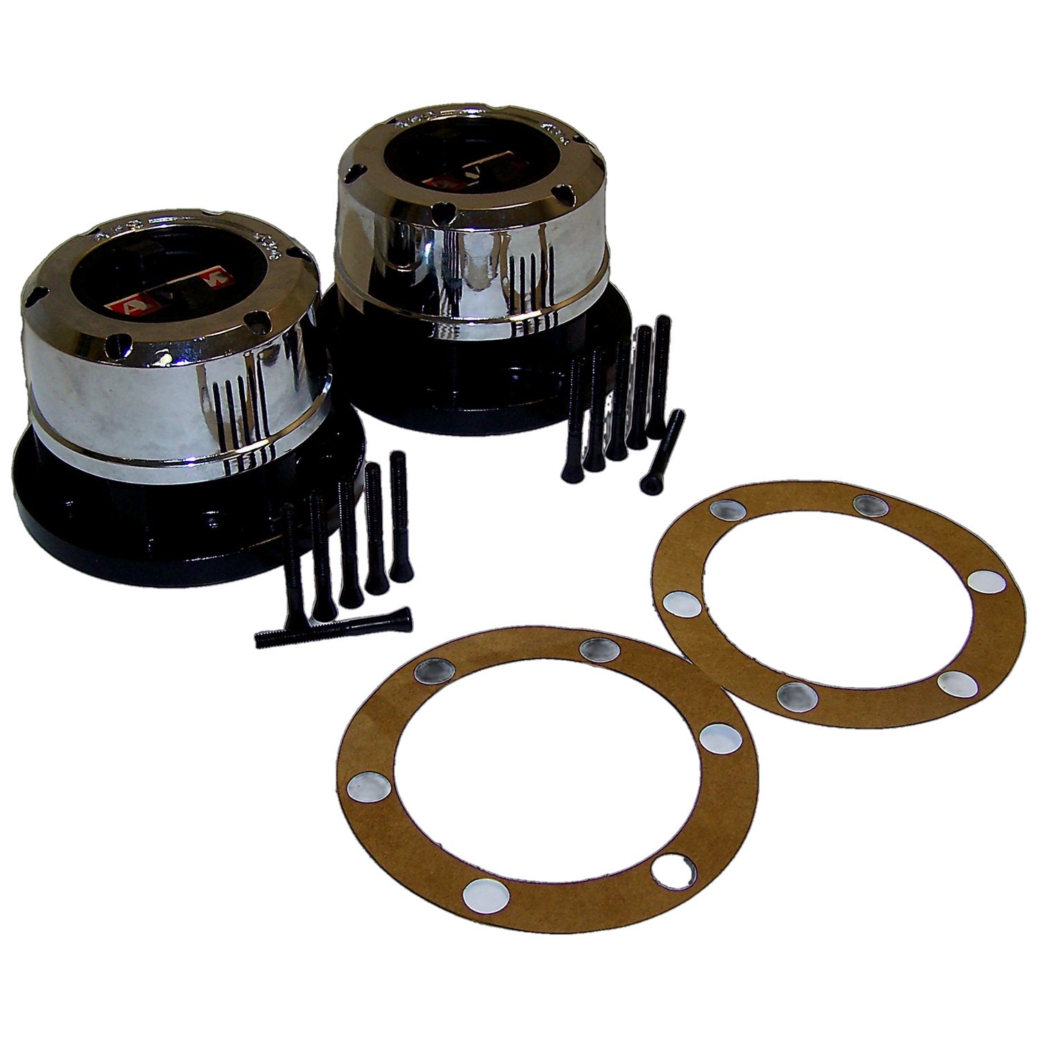 Locking Hub Set for 72-81 CJ's w/ 6-Bolt Flange Mounting for Std. 27 Spline Axle Crown Automotive-1