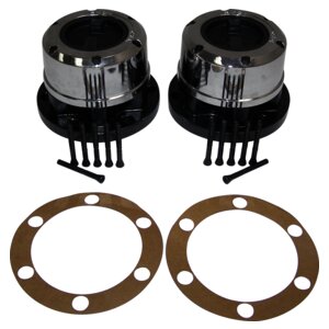Locking Hub Set for 72-81 CJ's w/ 6-Bolt Flange Mounting for Std. 27 Spline Axle Crown Automotive-2