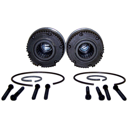 Locking Hub Set for 1974-1991 Jeep SJ, J-Series w/ D44 Front Axle, 19-Spline Hub Crown Automotive-2