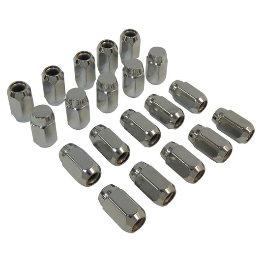 Chrome Wheel Lug Nut Kit for 1977-1986 Jeep CJ-5, CJ-7, CJ-8, Incl. 20 Nuts Crown Automotive
