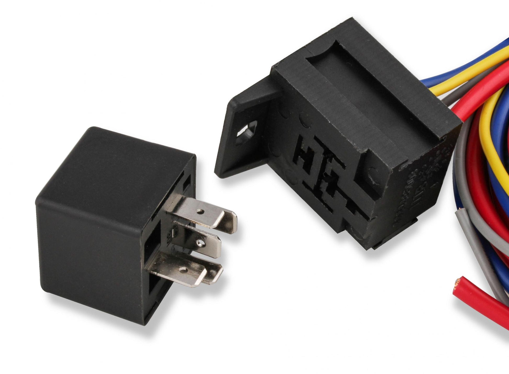 Electric Fan Harness & Relay Kit with 185 Degree Temperature Switch Temperature Controlled Cooling Fan Harness & Relay Kit with 185 degree temperature switch. 30 Amp Relay and Circuit Breaker Mr Gasket-6