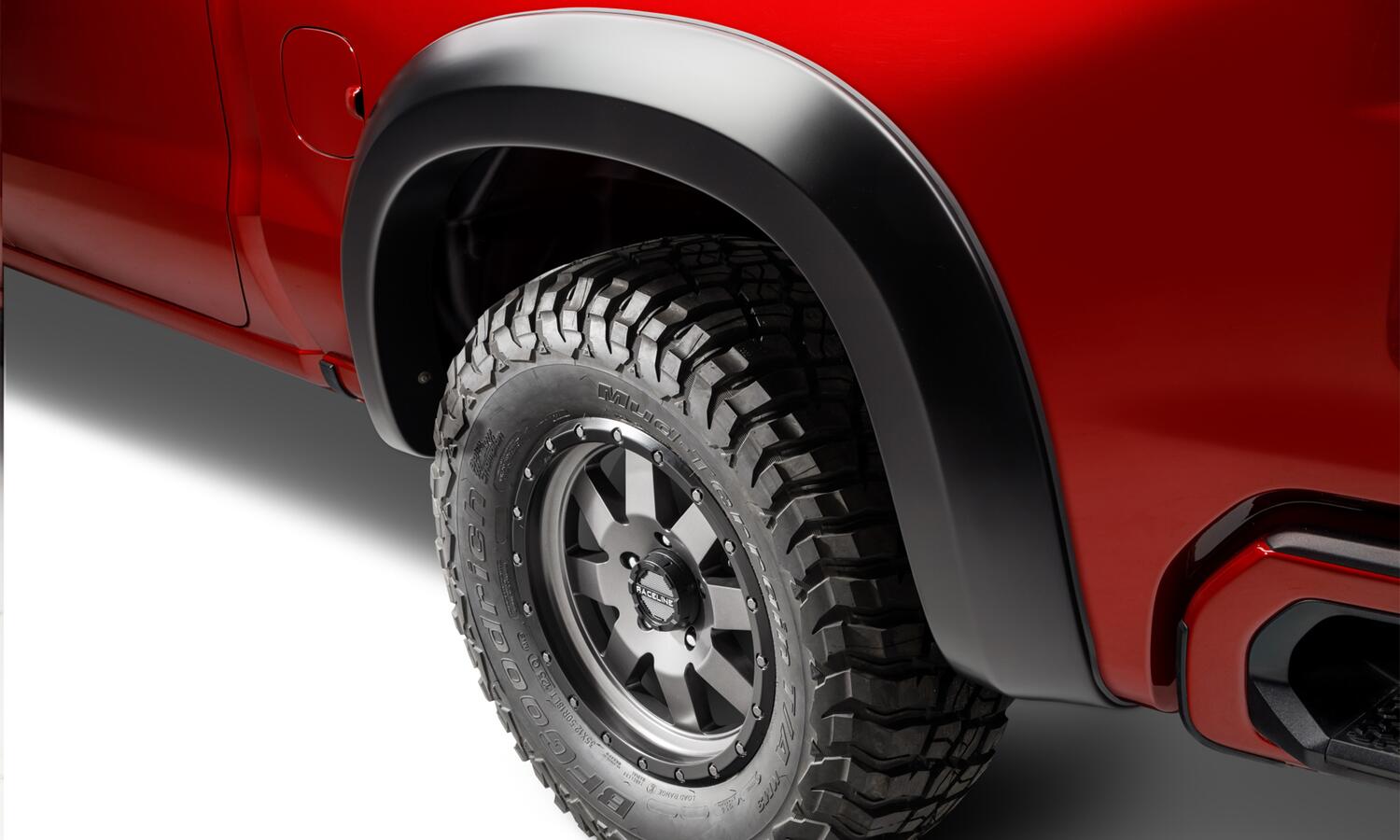 Black Extendafender Fender Flares Smooth Finish 2-Piece Rear For 19-26 Chevrolet Silverado 1500 2022 Chevrolet Silverado 1500 Ltd Bushwacker