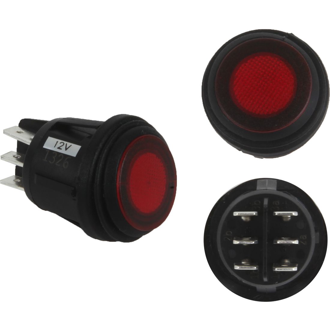 3 Position Rocker Switch Red Rigid Industries