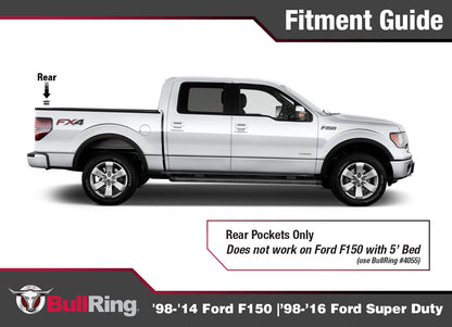 Ford Flush Fit Retractable Tie Down Anchors Rear only '98-'14 Ford F150 '98-'16 Ford F-250/F-350 Super Duty Bullring SpeedStrap-5
