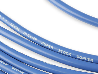 Spark Plug Wire Set Super Stock Copper Core 8MM 90 Deg. Boots Blue 4039B, Spark Plug Wires, Super Stock, Copper Core, 8Mm, Blue ACCEL-3