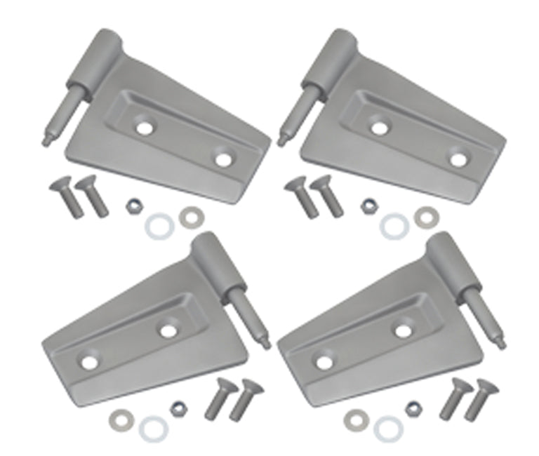 Kentrol Jeep JK Door Hinge Set 4 Pieces 2 Door 07-18 Wrangler JK Bare Grey Kentrol