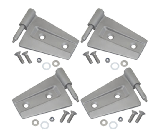 Kentrol Jeep JK Door Hinge Set 4 Pieces 2 Door 07-18 Wrangler JK Bare Grey Kentrol