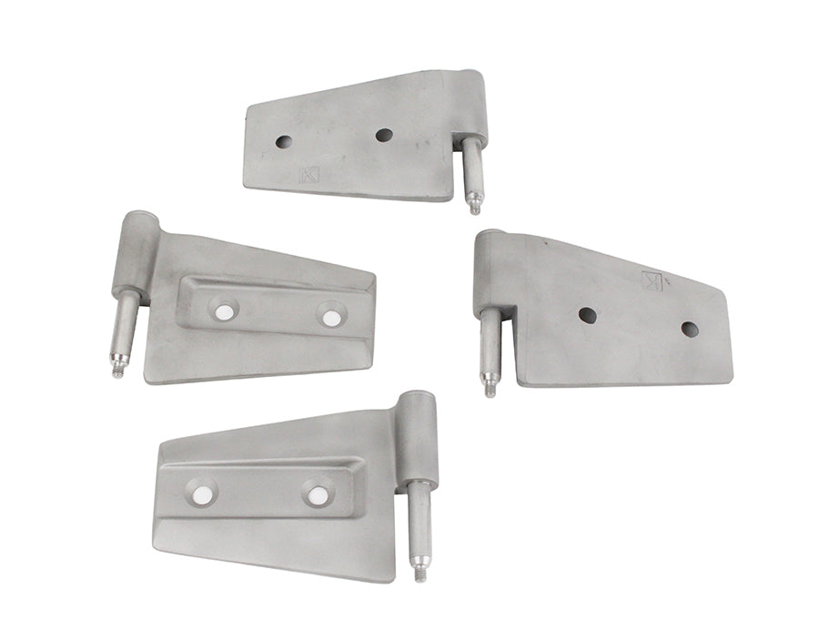 Kentrol Jeep JK Door Hinge Set 4 Pieces 2 Door 07-18 Wrangler JK Bare Grey Kentrol