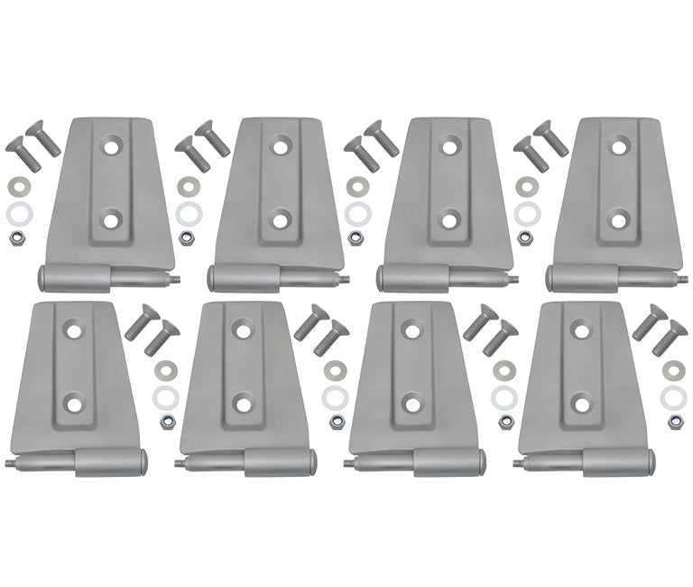 Kentrol Jeep JK Door Hinge Set 8 Pieces 4 Door 07-18 Wrangler JK Bare Grey Kentrol