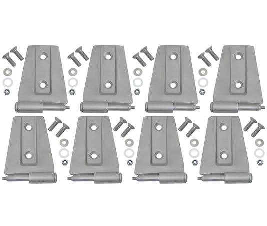 Kentrol Jeep JK Door Hinge Set 8 Pieces 4 Door 07-18 Wrangler JK Bare Grey Kentrol