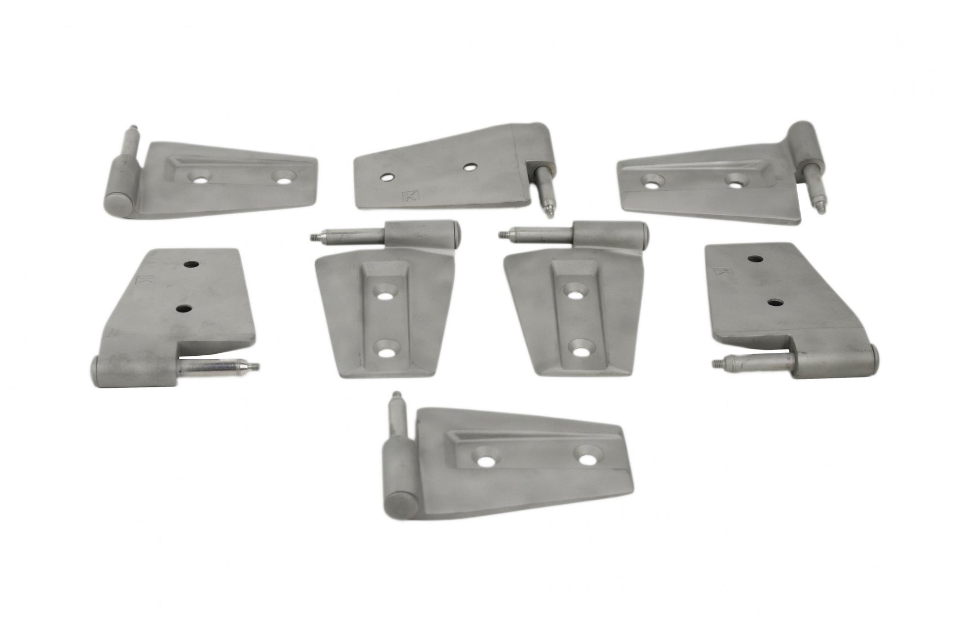 Kentrol Jeep JK Door Hinge Set 8 Pieces 4 Door 07-18 Wrangler JK Bare Grey Kentrol