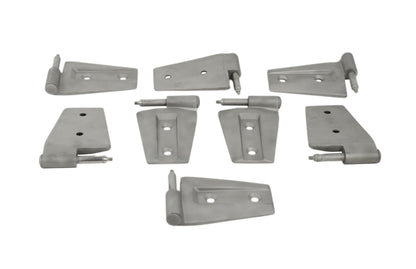 Jeep JK Door Hinge Set 8 Pieces 4 Door 07-18 Wrangler JK Bare Grey Kentrol-1