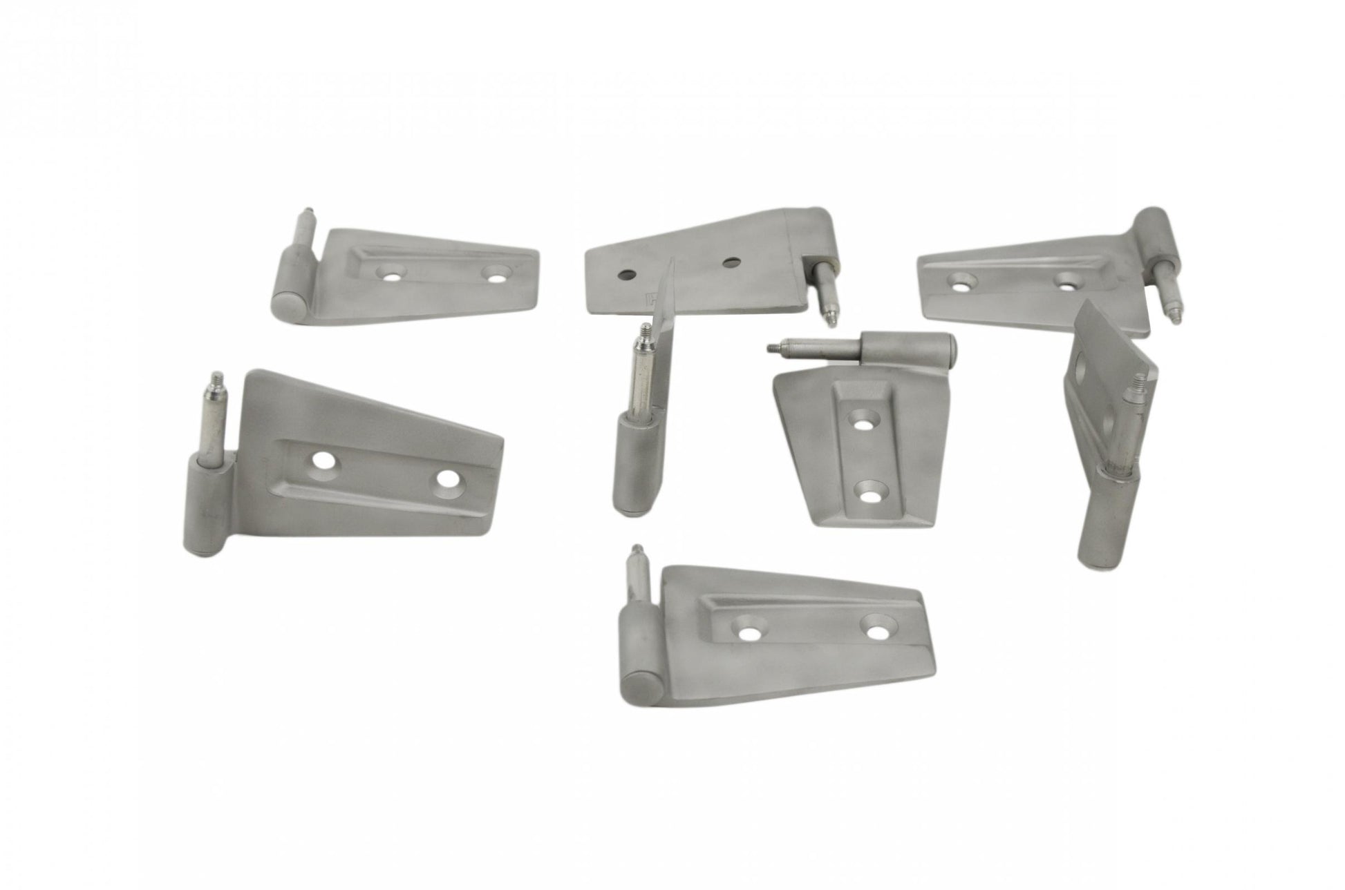 Kentrol Jeep JK Door Hinge Set 8 Pieces 4 Door 07-18 Wrangler JK Bare Grey Kentrol