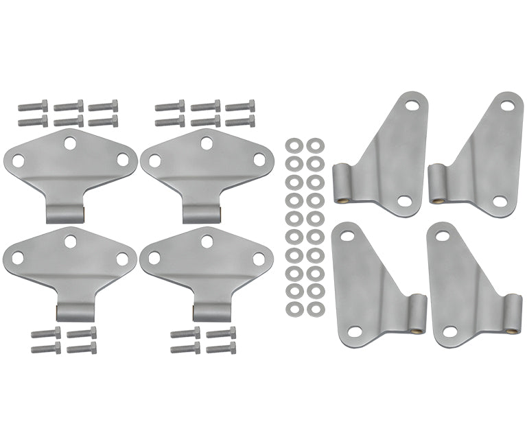 Kentrol Jeep JK Body Door Hinge Set 8 Pieces 4 Door 07-18 Wrangler JK Bare Grey Kentrol