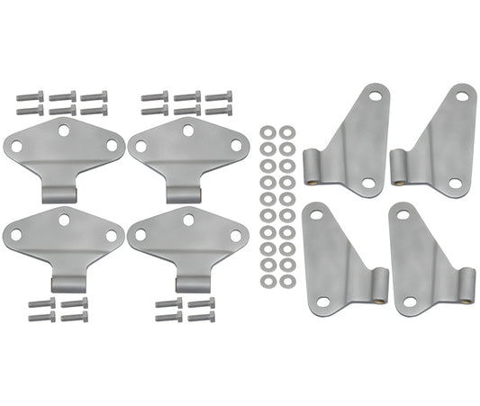 Kentrol Jeep JK Body Door Hinge Set 8 Pieces 4 Door 07-18 Wrangler JK Bare Grey Kentrol