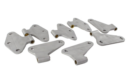 Jeep JK Body Door Hinge Set 8 Pieces 4 Door 07-18 Wrangler JK Bare Grey Kentrol-1