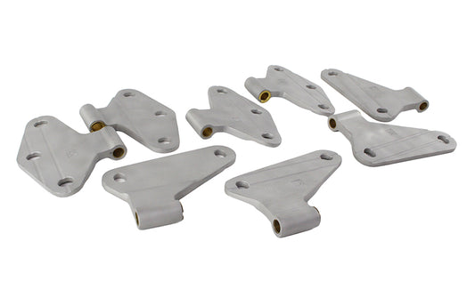 Jeep JK Body Door Hinge Set 8 Pieces 4 Door 07-18 Wrangler JK Bare Grey Kentrol-1