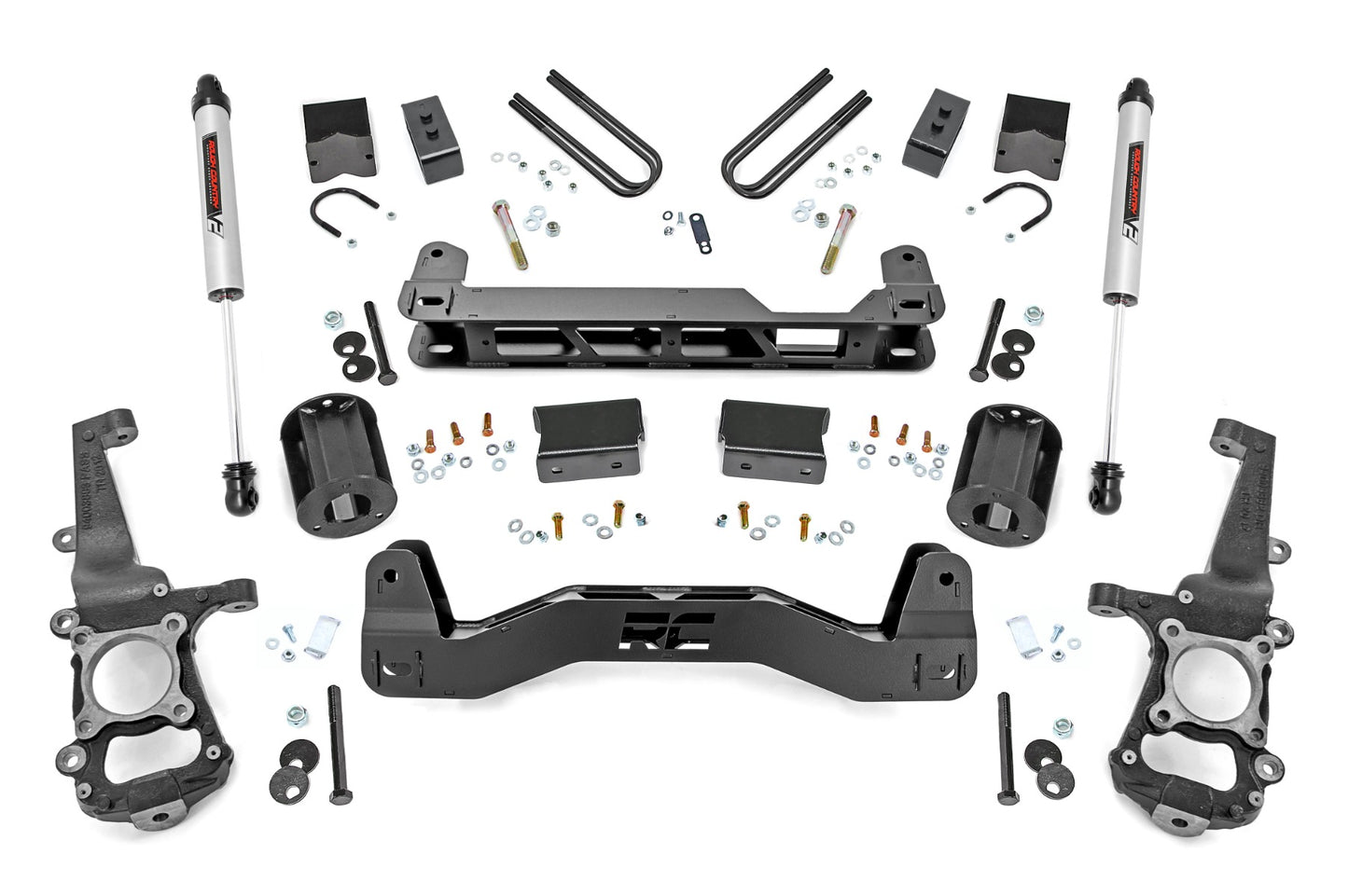Rough Country 6 Inch Lift Kit with V2 Shocks 21-22 Ford F-150 2WD Rough Country