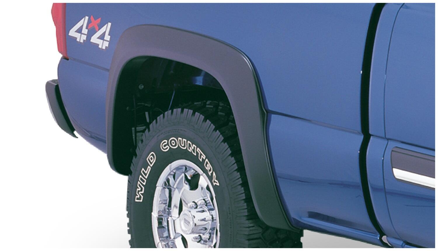 Black Extendafender Style Smooth Finish 4-Piece Fender Flare Set For 2000-2006 Chevrolet Tahoe 4-Door Bushwacker-1