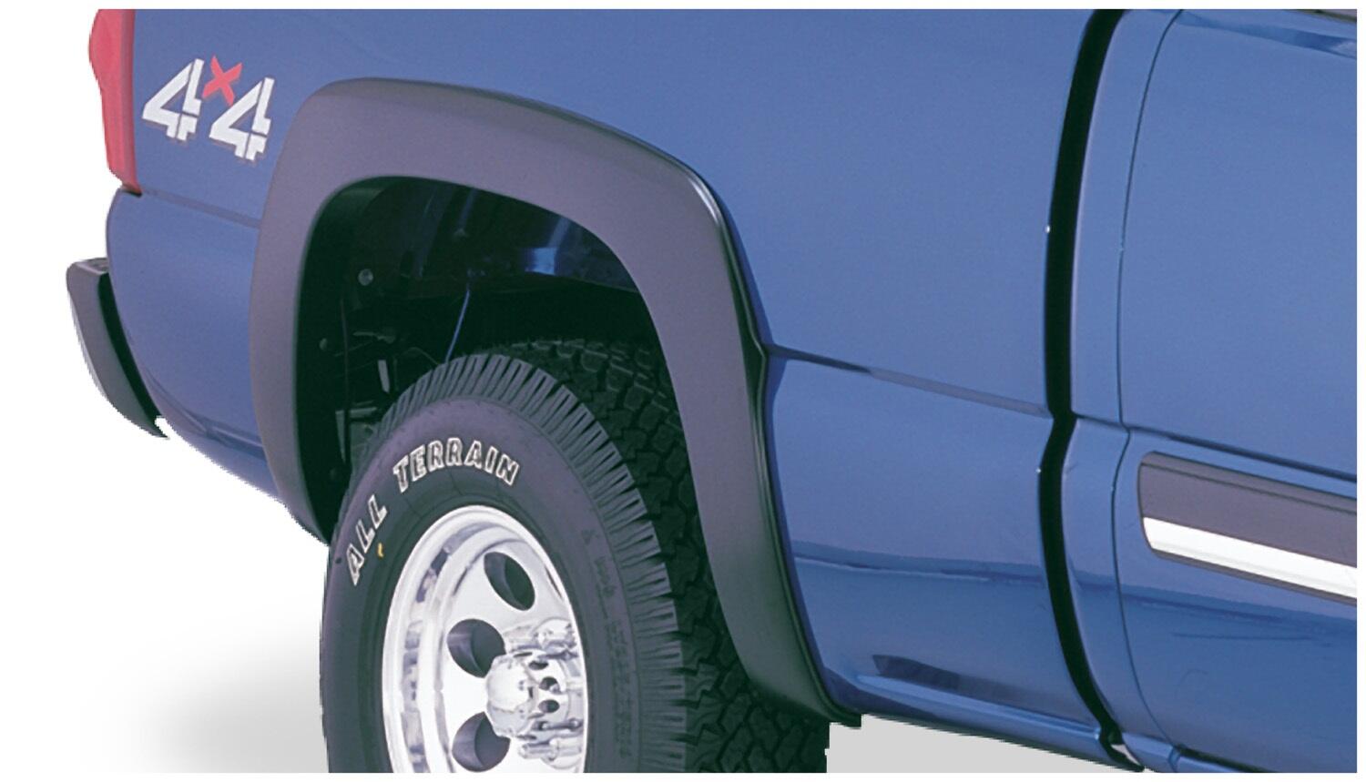 Black OE Style Smooth Finish 4-Piece Fender Flare Set For 2003-2007 Chevrolet Silverado Trucks (Check Application Guide) Bushwacker-1