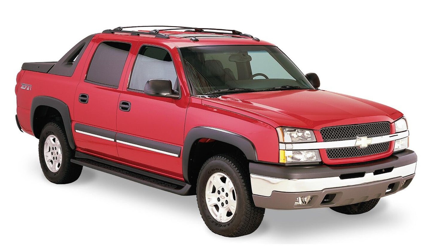 Black OE Style Smooth Finish 4-Piece Fender Flare Set For 2003-2006 Avalanche W/O Body Hardware Bushwacker-2