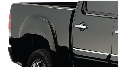Black OE Style Smooth Finish 4-Piece Fender Flare Set For 2007-2013 Sierra 1500 2007-2014 Sierra 2500 Hd Fits 78, 78.7, 97.6 Inch Bed Bushwacker-2