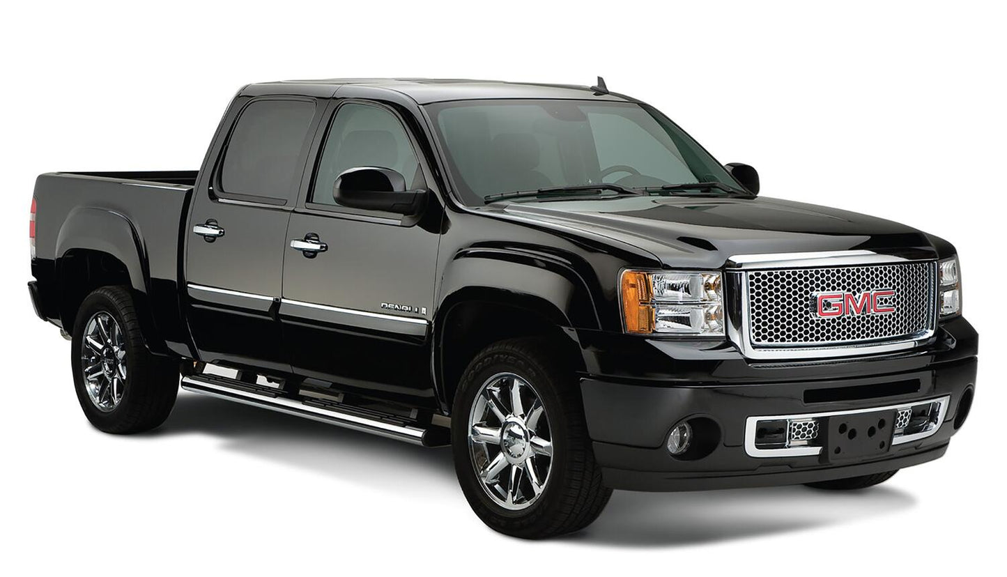 Black OE Style Smooth Finish 4-Piece Fender Flare Set For 2007-2013 Sierra 1500 2007-2014 Sierra 2500 Hd Fits 78, 78.7, 97.6 Inch Bed Bushwacker-4