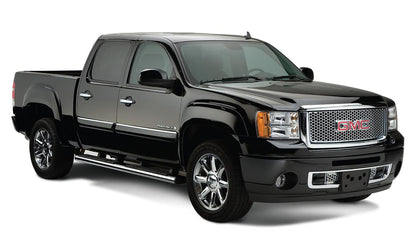 Black OE Style Smooth Finish 4-Piece Fender Flare Set For 2007-2013 Sierra 1500 2007-2014 Sierra 2500 Hd Fits 78, 78.7, 97.6 Inch Bed Bushwacker-4