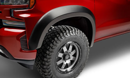 Black Extendafender Style Smooth Finish 4-Piece Fender Flare Set For 19-21 Chevrolet Silverado 1500 2022 Chevrolet Silverado 1500 Ltd Bushwacker-1