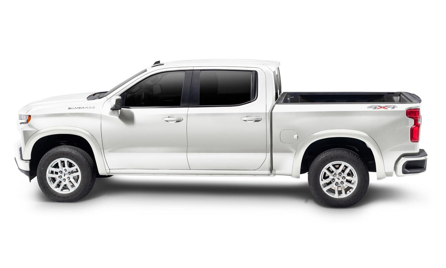 Summit White OE Style Smooth Finish 4-Piece Fender Flare Set For 20-21 Chevrolet Silverado 1500 2022 Chevrolet Silverado 1500 Ltd Bushwacker-2