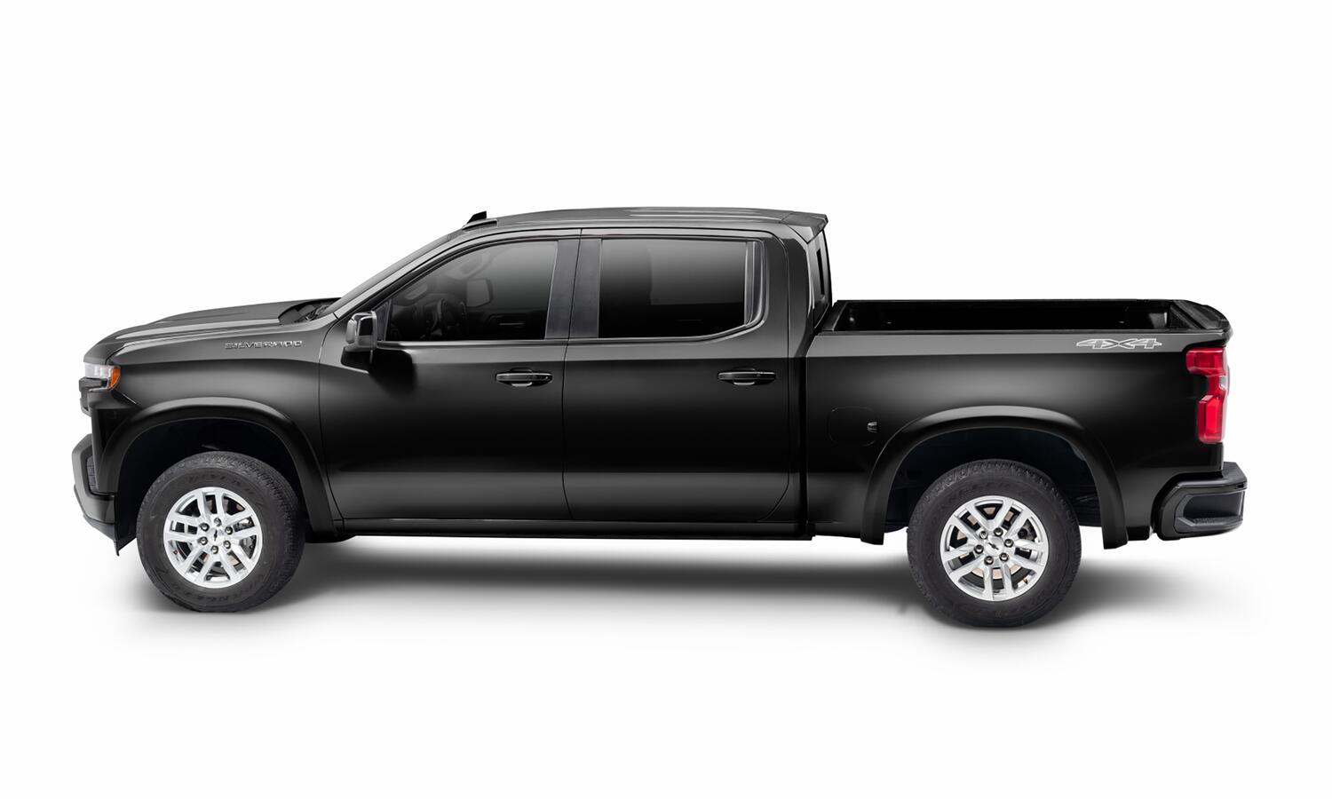 Oe Style Color Matched Black 4-Piece Fender Flare Set For 19-21 Chevrolet Silverado 1500, 2022 Chevrolet Silverado 1500 Ltd Bushwacker-2