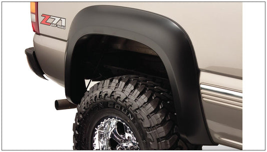 Black Extendafender Style Smooth Finish 4-Piece Fender Flare Set For 2007-2013 Silverado 1500 2007-2014 Silverado 2500 Hd/3500 Hd (Excludes Dually) Fits 78, 78.7/97.6 Inch Bed Bushwacker