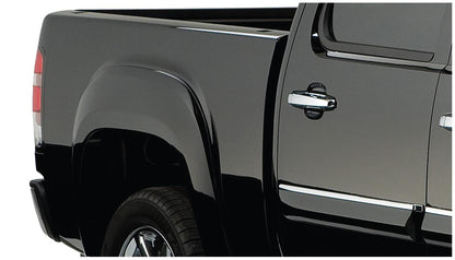 Black OE Style Smooth Finish 4-Piece Fender Flare Set For 2007-2013 GMC Sierra 1500 Fits 69.3 Inch Bed Bushwacker-2