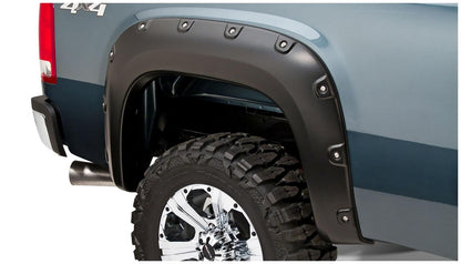 Black Boss Pocket/Rivet Style Smooth Finish 4-Piece Fender Flare Set For 2007-2010 GMC Sierra 2500 Hd/3500 Hd (Excludes Dually) Bushwacker-2