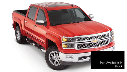 Pocket/Rivet Style Color Matched Black 4-Piece Fender Flare Set For 2016-2018 Silverado 1500 Fits 69.3 Inch Bed Bushwacker-4