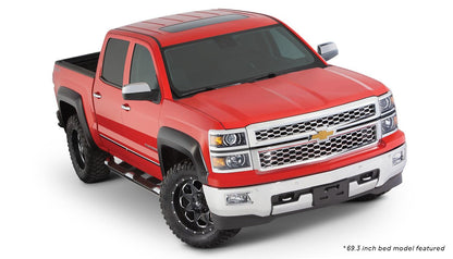 Black Extendafender Style Smooth Finish 4-Piece Fender Flare Set For 2019 Chevrolet Silverado 1500 Ld, 2014-2018 Silverado 1500, 2015-2019 Silverado 2500 Hd/3500 Hd Fits 78.8/97.8 Inch Bed Bushwacker-5