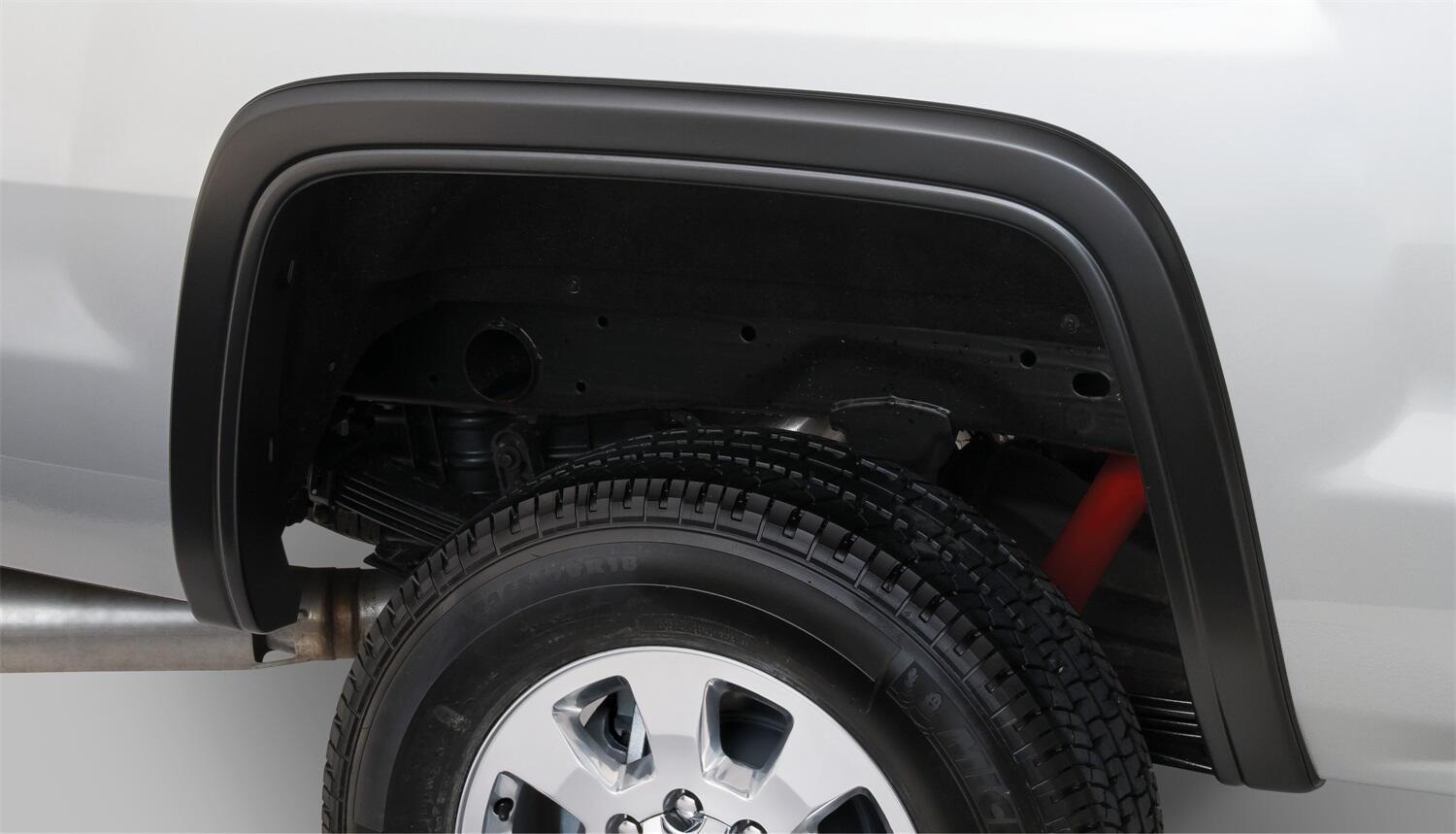 Black OE Style Smooth Finish 4-Piece Fender Flare Set For 2015-2018 Sierra 2500 Hd/3500 Hd Bushwacker-1