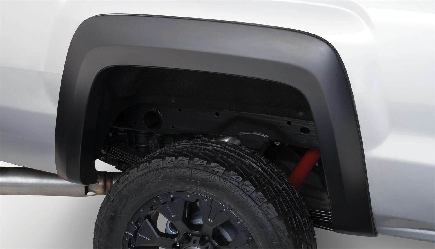 Black Extendafender Style Smooth Finish 4-Piece Fender Flare Set For 2015-2019 GMC Sierra 2500 Hd/3500 Hd Bushwacker-2