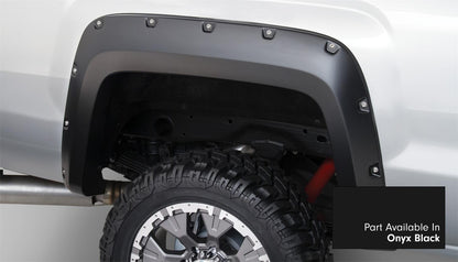 Pocket/Rivet Style Color Matched Onyx Black 4-Piece Fender Flare Set For 2017-2019 Sierra 2500 Hd/3500 Hd Bushwacker-2