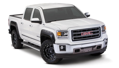 Black Pocket/Rivet Style Smooth Finish 4-Piece Fender Flare Set For 2016-2018 GMC Sierra 1500 (Incl Limited) Fits 69.3 Inch Bed Bushwacker-5