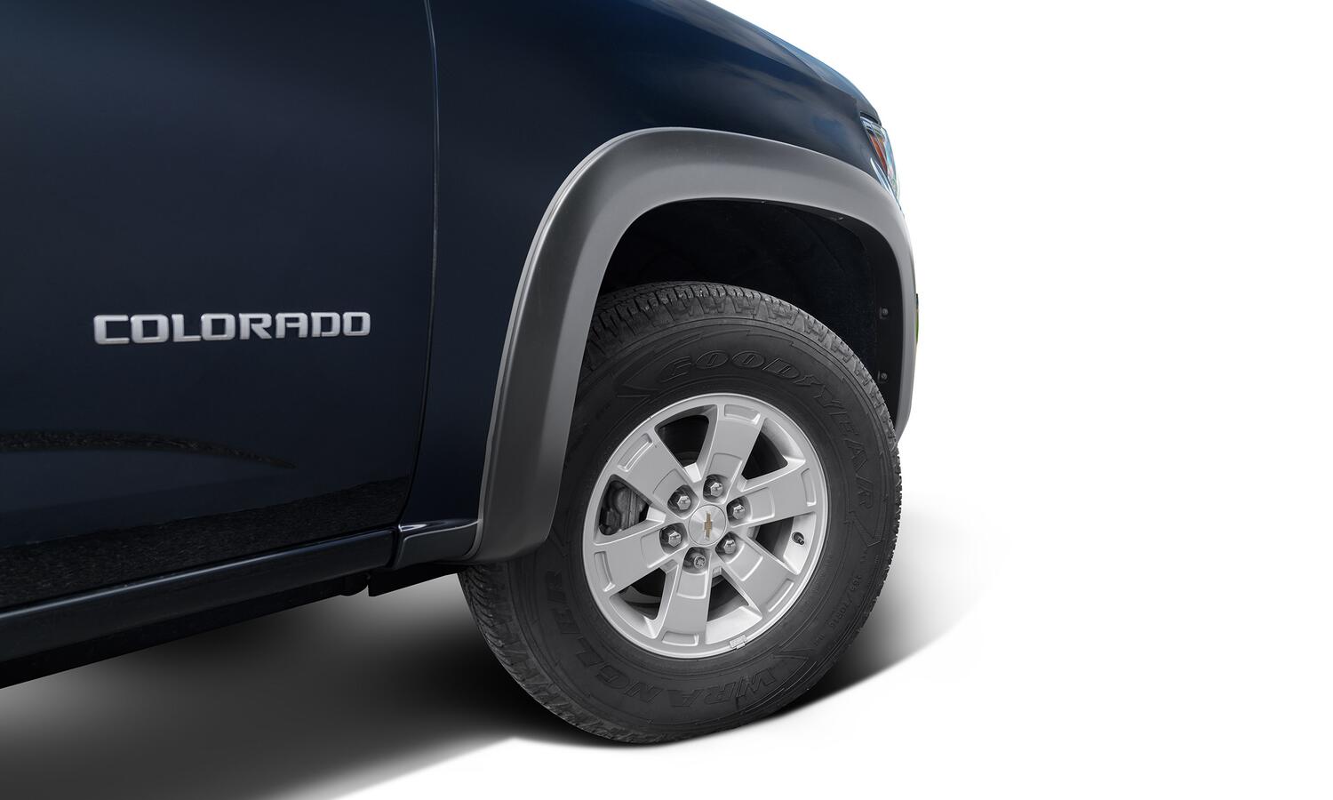 Black OE Style Smooth Finish 4-Piece Fender Flare Set For 2015-2020 Chevrolet Colorado Bushwacker-1