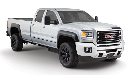 Black Extendafender Style Smooth Finish 4-Piece Fender Flare Set For 2020-2026 GMC Sierra 2500 Hd/3500 Hd Bushwacker
