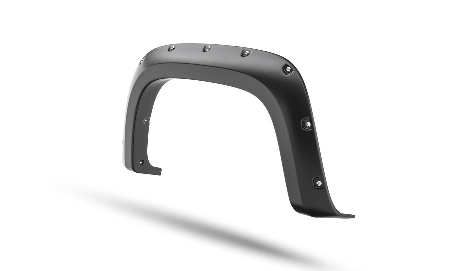 Black Pocket/Rivet Style Smooth Finish 4-Piece Fender Flare Set For 2021-2022 Chevrolet Colorado 74.0 In Bed Bushwacker-11