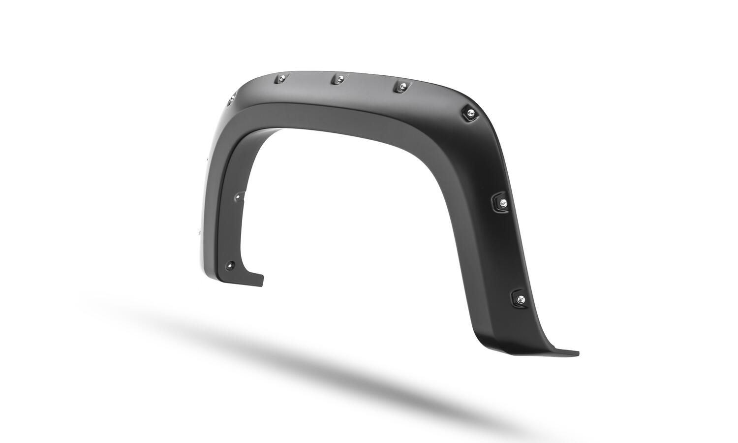 Black Pocket/Rivet Style Smooth Finish 4-Piece Fender Flare Set For 2021-2022 Chevrolet Colorado 74.0 In Bed Bushwacker-11