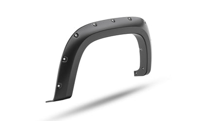 Black Pocket/Rivet Style Smooth Finish 4-Piece Fender Flare Set For 2021-2022 Chevrolet Colorado 74.0 In Bed Bushwacker-12